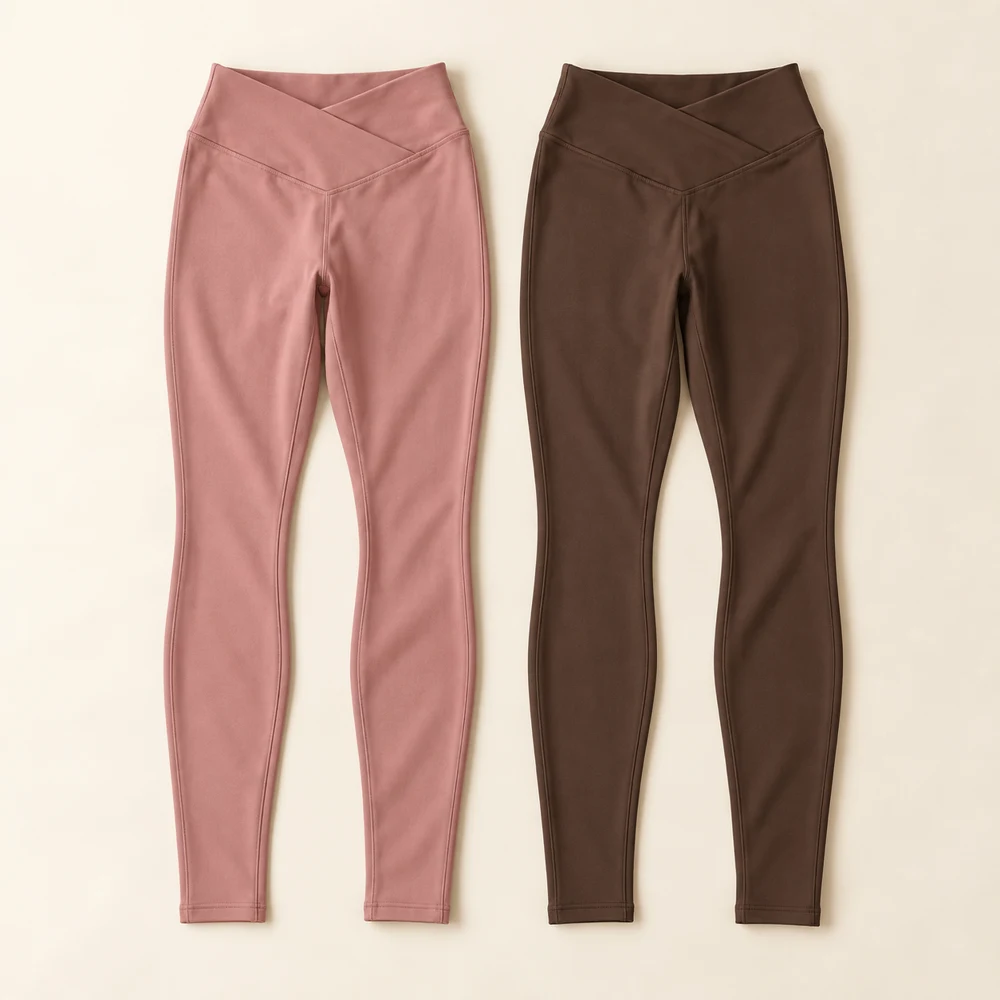 Ballet Wrap Legging Duo — Rose / Cocoa