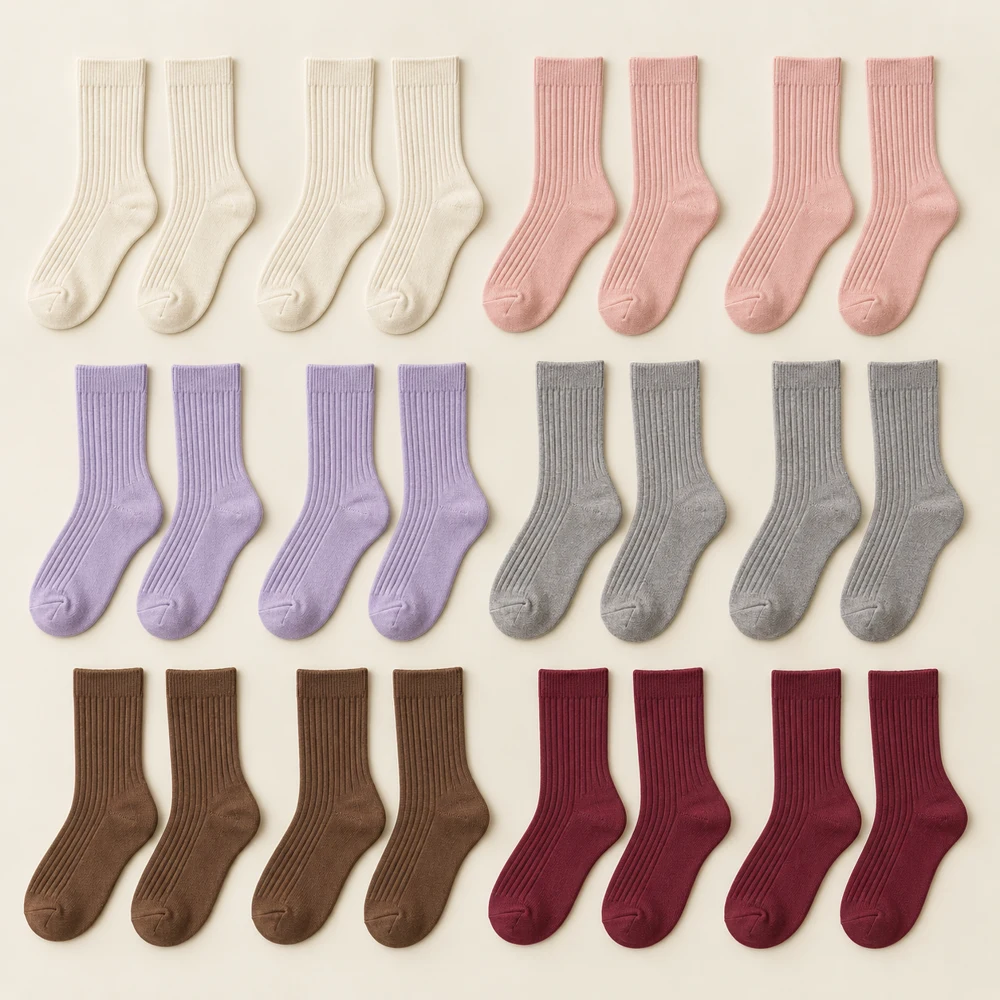Everyday Sock Drawer — Cream / Blush / Lavender / Grey / Cocoa / Berry